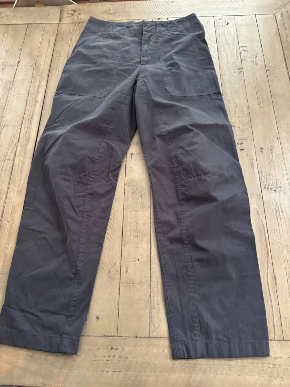 Rag & Bone Leyton Trousers Pants 100% Cotton Navy Blue Size 00